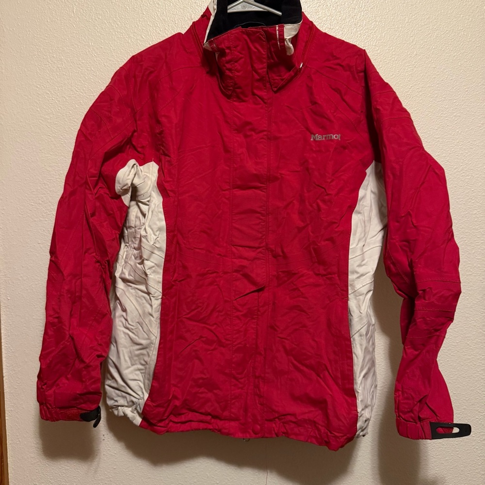 Marmot Women's Vibrant Red and White Ski Jacket